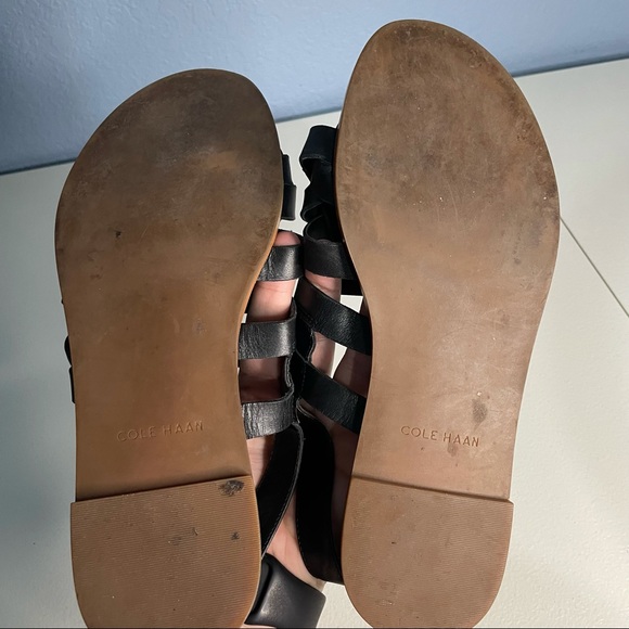 Cole Haan Black Fiona Grand 360 Leather Strappy Sandals - Picture 5 of 7